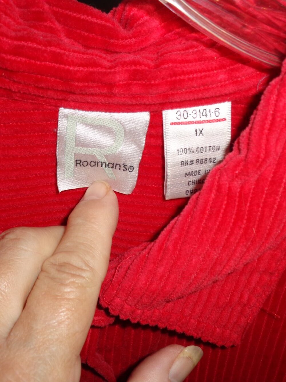 TRUE RED ROAMANS HEAVY WARM SHIRT JACKET-SX 1X-BIG CHEST POCKETS,ROOMY,SOFT